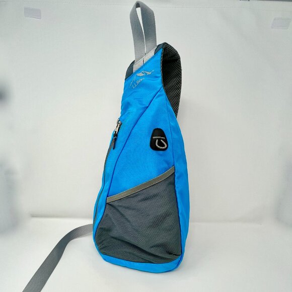 L.L.Bean Sling Crossbody Backpack Unisex Blue & Gray - Picture 1 of 11